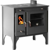 Stufa a Legna Cucina con piano in Ghisa Prometey Eco Retro - 7 kw EEK A+