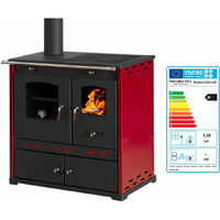 Stufa a Legna Cucina con piano in Ghisa Prometey Perfect Lux Eco - 7.38 kw EEK A+