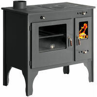 Stufa a Legna Cucina con piano in Ghisa Prometey Eco Retro - 7 kw EEK A+