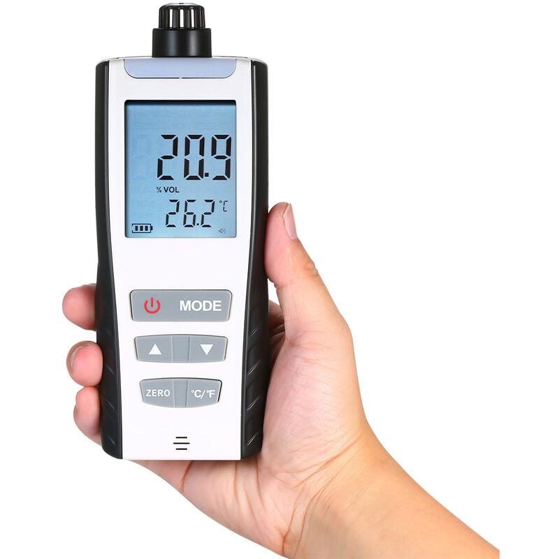 Detector de gas probador del analizador de la Calidad del Aire del monitor del medidor de oxígeno O2 Temperatura 