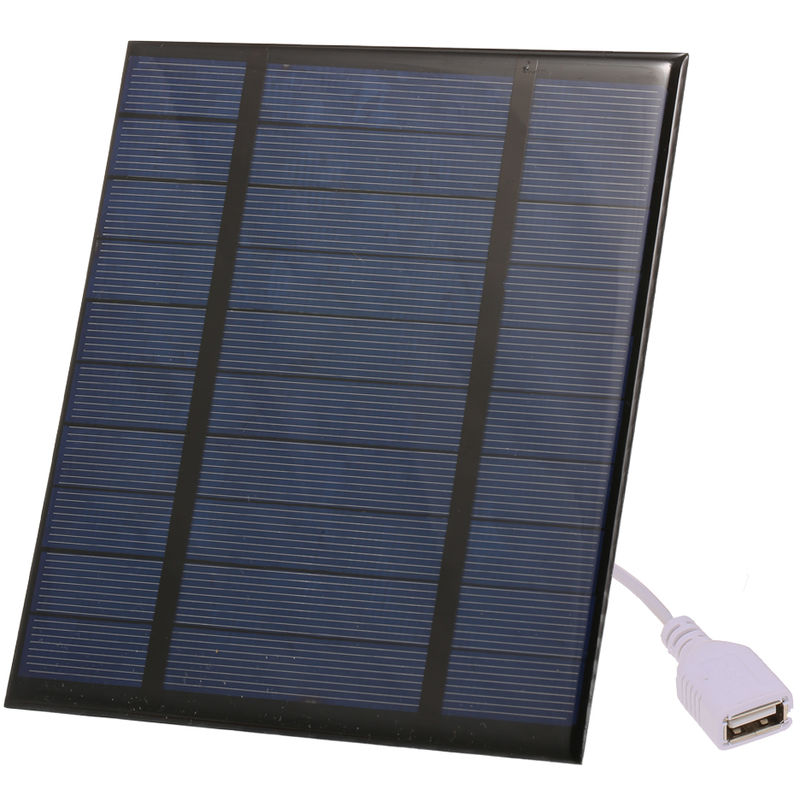 2.5W / 5V / 3.7V cargador solar portatil, con puerto USB compacto del panel solar cargador de telefono