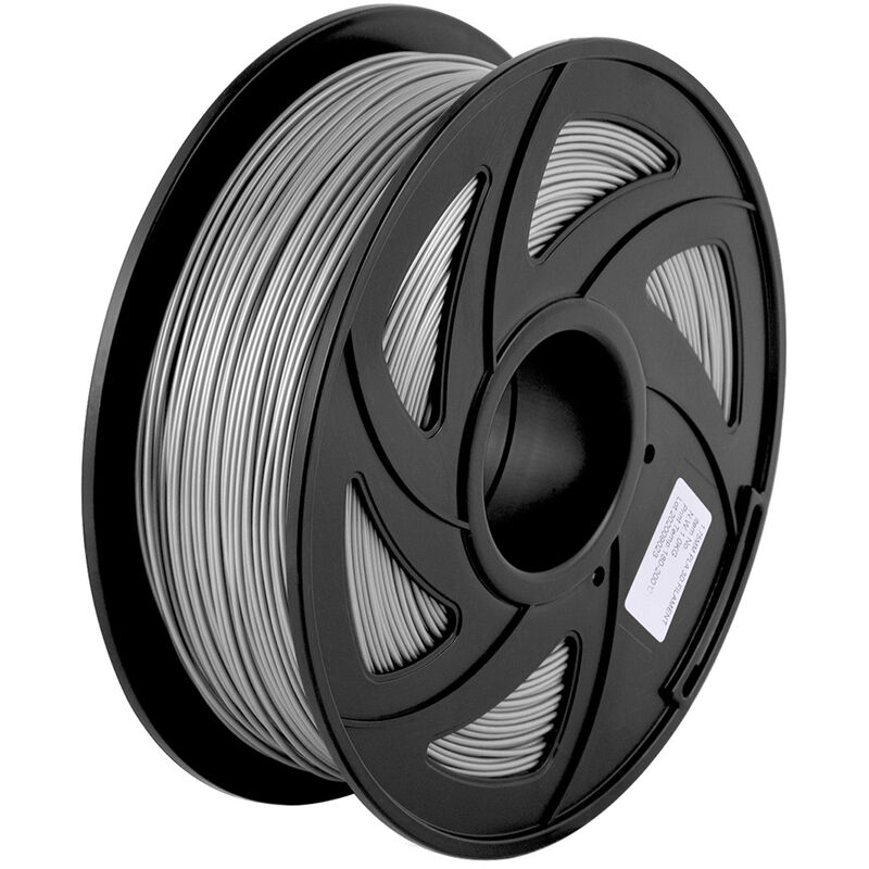 Impresora 3D Aibecy normal PLA filamento Ecologico consumibles de impresion 1,75 mm Diametro de 1 kg (2,2 libras) de dimensiones Carrete Precision +/- 0,05 mm, Gris, Gris