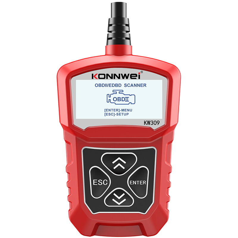 Escaner de coches KONNWEI KW309 Codigo Universal Automotive Profesional lector vehiculo puede herramienta de diagnostico de escaneo, Rojo