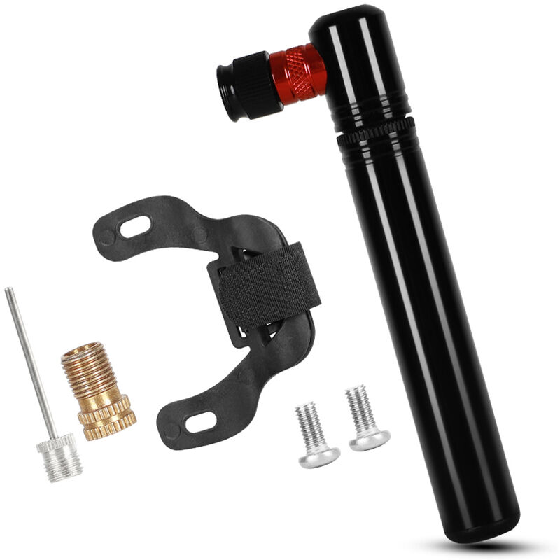 Mini bomba de bicicleta, aleacion de aluminio, ultraligera, MTB, inflador de neumaticos para bicicleta de carretera, valvula Schrader Presta, bomba manual de aire para ciclismo, negro