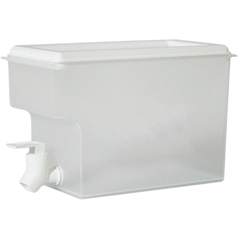 Recipiente de agua para hervidor de agua fria Dispensador de bebidas con grifo Refrigerador Hervidor de agua fria para el hogar Dispensador de bebidas frias de gran capacidad Recipiente para jugos Agua hervida fria Cola, blanco