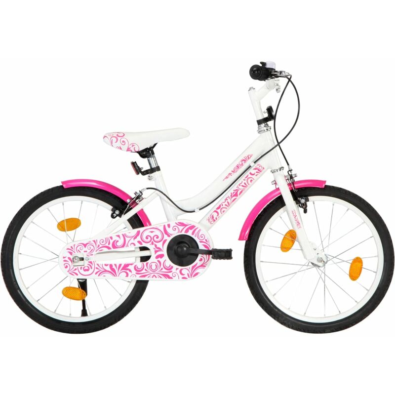 Bicicleta para ninos 18 pulgadas rosa y blanco