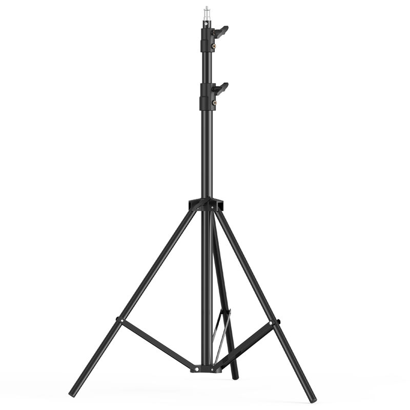 Andoer Soporte de luz de metal portatil para trabajo pesado Soporte de tripode para fotografia ajustable Max. Altura 200cm / 78.74in con tornillo de 1/4 de pulgada para Photo Studio Reflector Softbox LED Video Light Ring Light, Negro