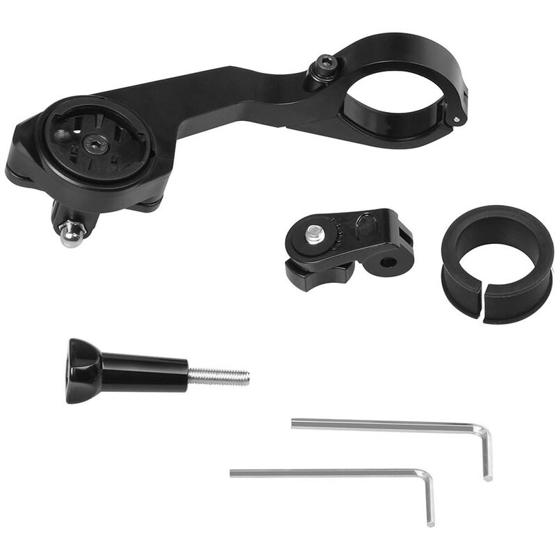 Andoer 25,4 / 31,8 mm Soporte de bicicleta exterior para Garmin Edge 1000/800/810/200/500/510 para GoPro, Negro