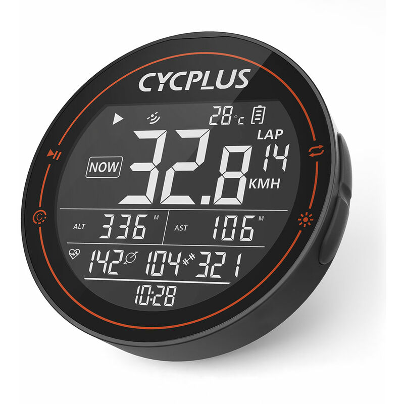 CYCPLUS Ordenador inalámbrico para bicicleta GPS Velocímetro BT ANT+ Ordenador de ciclismo Impermeable con sensor de cadencia Monitor de frecuencia cardíaca para MTB Bicicleta de montaña Bicicleta de carretera