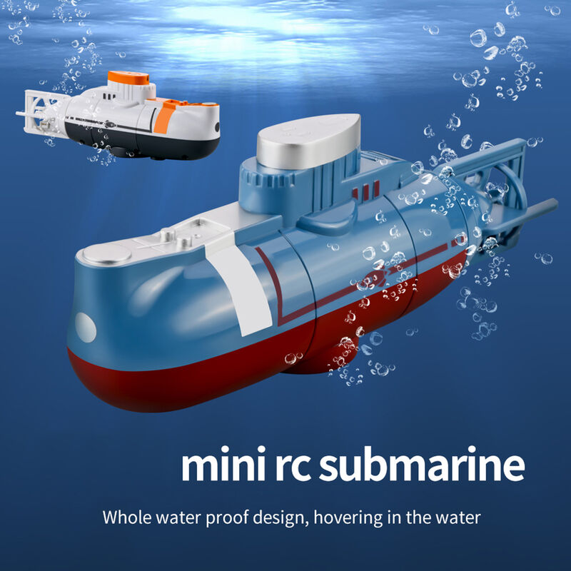 Mini RC Submarino RC Barco Control Remoto Barco Impermeable RC Juguete para Niños, Azul