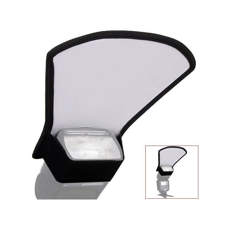 Difusor de flash universal Softbox Reflector plateado / blanco para Canon Nikon Pentax Yongnuo Speedlite