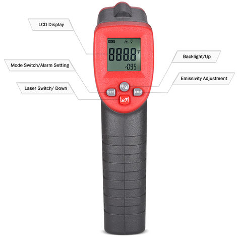 Meterk 50 4 A C Termometro Infrarrojo Infrarrojo Lcd Digital Sin Contacto Pirometro
