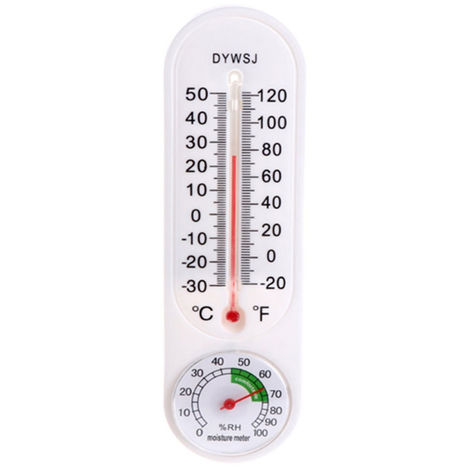 Estadísticas Baño Pesimista Cubierta vertical termometro higrometro montado en la pared del hogar  temperatura del invernadero y medidor de