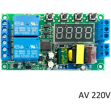 AC 220 V 230 V Ajustable interruptor de relé retraso apagar el módulo de control del temporizador 