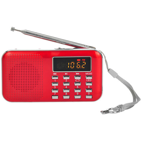 Y-896 Mini FM Radio portatil de altavoces estereo reproductor de audio MP3 de alta fidelidad de sonido de calidad w / pulgadas Pantalla USB Drive TF tarjeta AUX-IN