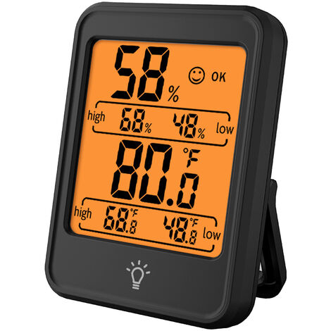Mini termómetro LCD digital profesional higrómetro medidor de temperatura de humedad Sensor de pantalla LCD digital para interiores/blanco 