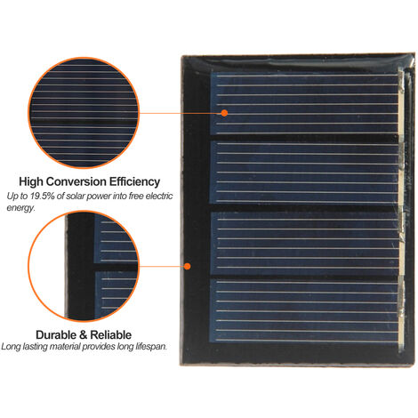 uxcell 1.2W 6V Small Solar Panel Module DIY Polysilicon with 3 Meters Wire for Toys Charger