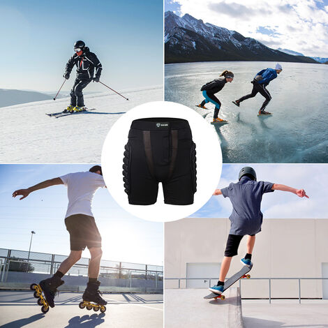 Proteccion de de cadera Pantalones cortos acolchados Armadura Pantalones cortos de proteccion de cadera para snowboard Patinaje Montar, S