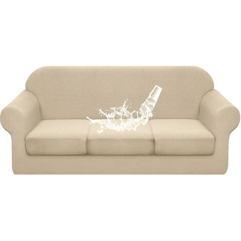 Funda de sofá para 3 cojines separados, funda de sofá suave elástica  impermeable, funda de sofá