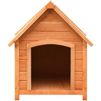 vidaXL Caseta para perros madera maciza de pino y abeto 72x85x82 cm
