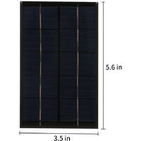 Cargador solar portatil, con puerto USB monocristalino, 2.5W / 5V