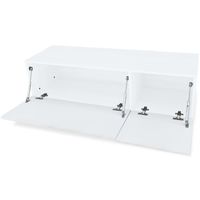 Mueble para TV aglomerado blanco con brillo 2 piezas 120x40x34