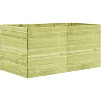 Jardinera de madera de pino impregnada 200x100x97 cm