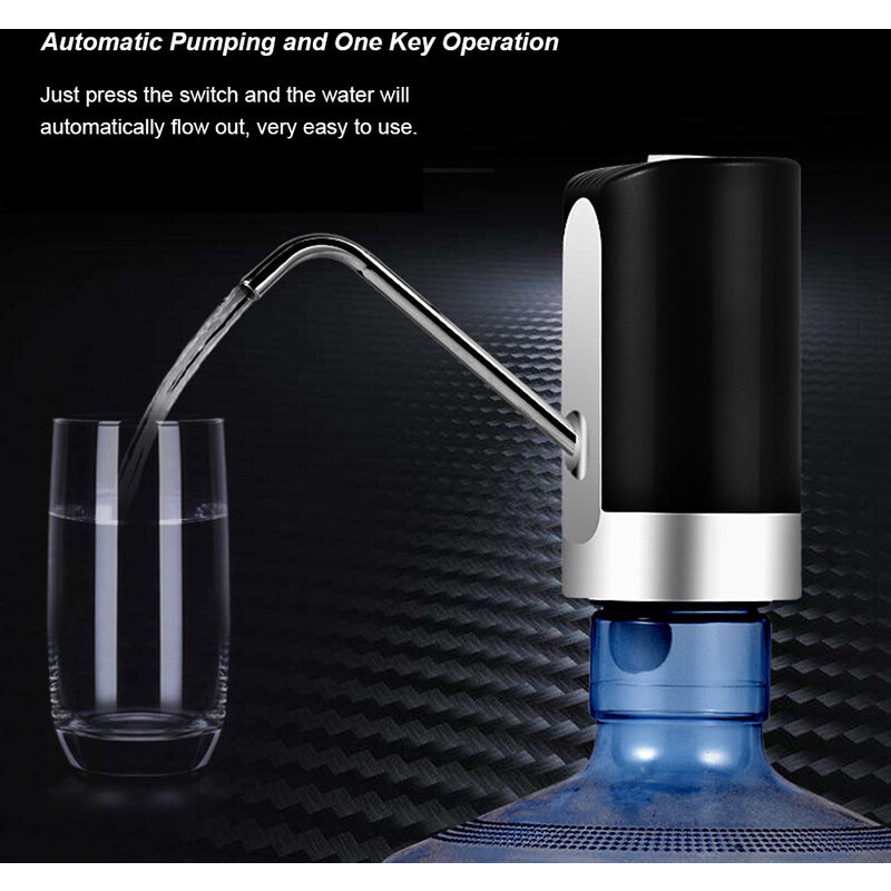 Acqua dellerogatore della Pompa 2 Colori Colore : Bianca USB di Ricarica Senza Fili Elettrico Potabile Pompa ad Acqua Automatic Water Dispenser 