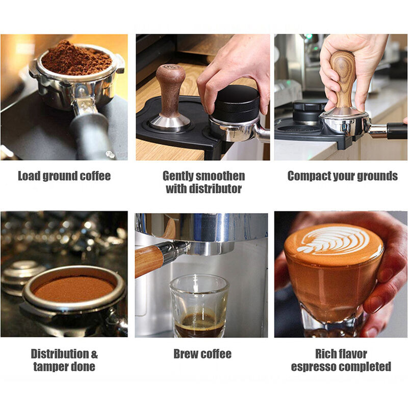 multifunzione antiscivolo resistente all'usura Supporto antimanomissione per caffè adatto per macchina da caffè semiautomatica nero Tappetino antimanomissione tappetino in silicone 