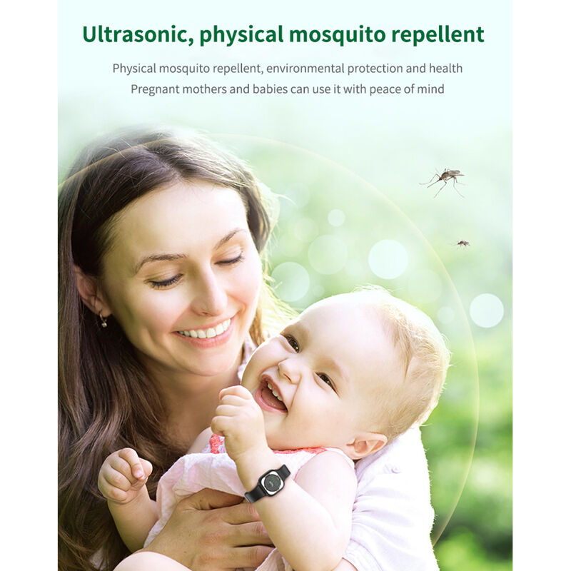 chtdz elettronico bracciale bracciale repellente anti zanzare insetti di protezione di sicurezza per bambini adulti 6 colori White L 24cm batteria Replaceble 