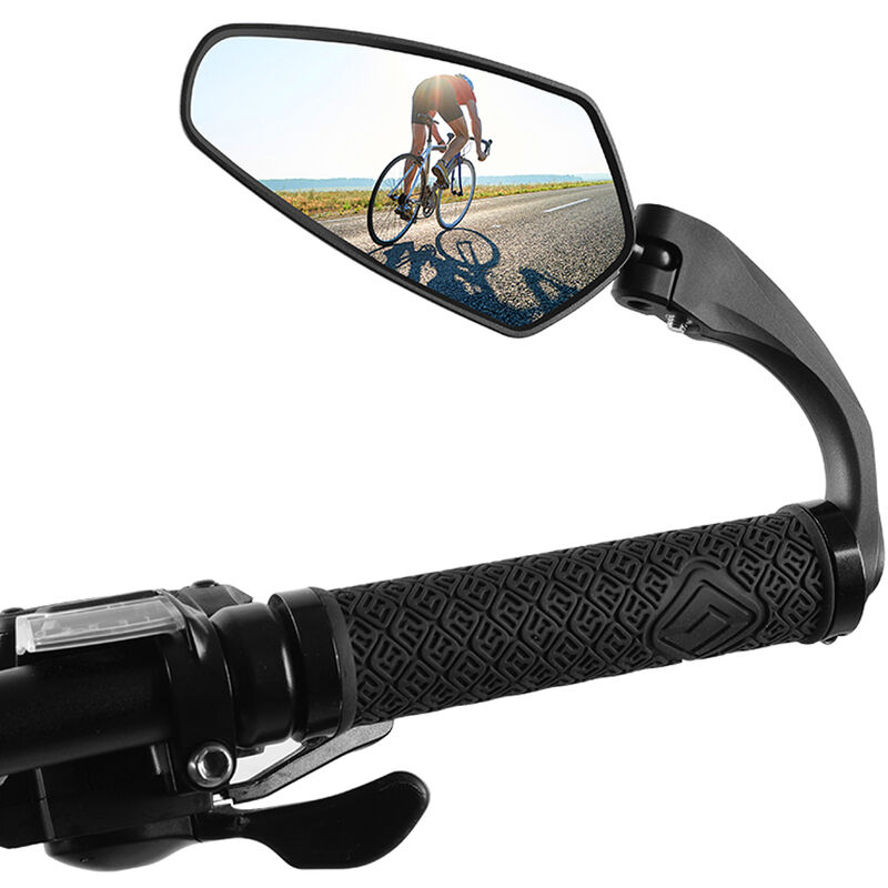 Specchietto Retrovisore Bici Regolabile Manubrio da Corsa singolo bianco