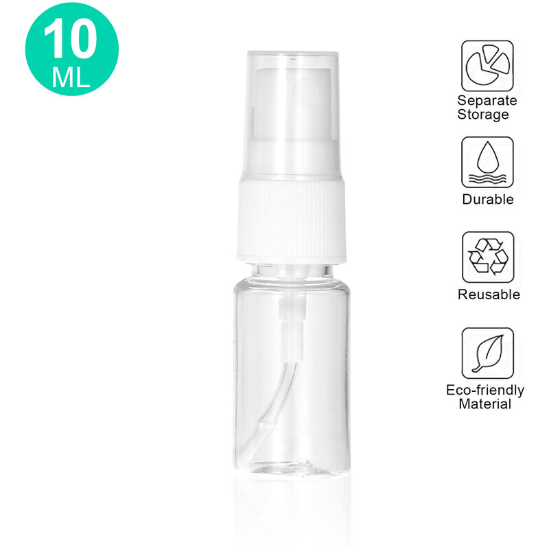 120 ml multi-dimensione Arbougstg Bottiglia spray in vetro trasparente pressato spruzzatore vuoto bottiglia nebbia nebulizzatore riutilizzabile contenitore da viaggio Trasparente 