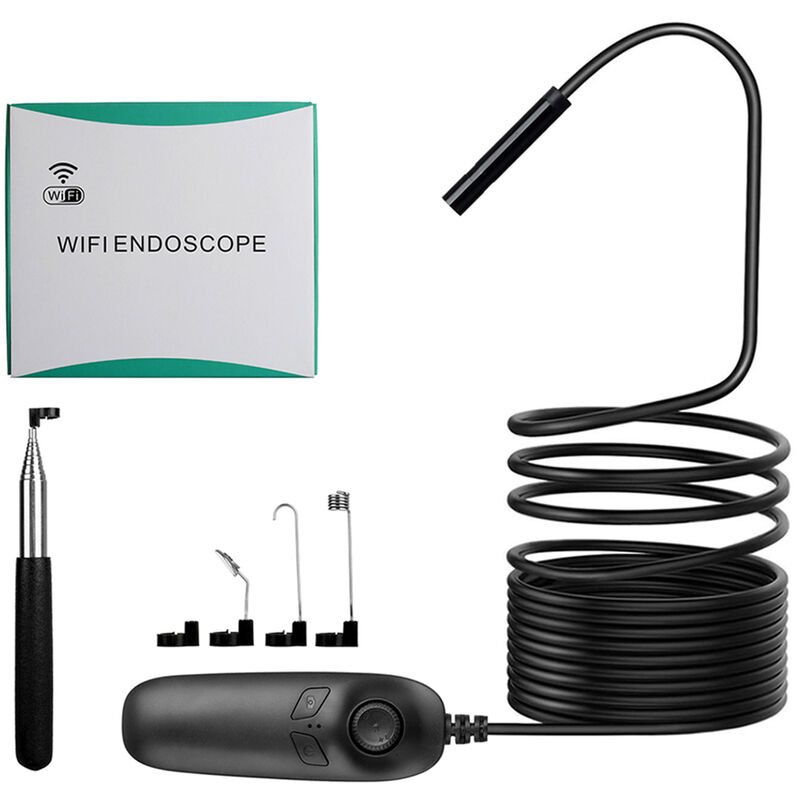 PC Telecamera endoscopica Wifi 10 m wireless 1200P HD boroscopio 8 mm IP68 impermeabile con 8 LED luce per iPhone Android MASO iPad 