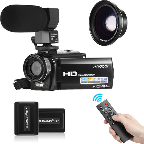 1080P HD 16x Zoom Digitale Videocamera Camera Video Registratore Video Digitale Microfono esterno 