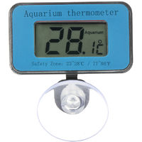 Raguso Termometro LCD per frigoriferi Pratico e Durevole Accurata Temperatura del terrario dellAcqua del Serbatoio Digitale per Il Raffreddamento ad Acqua in 1,9 x 1,1 x 0,6 Pollici 