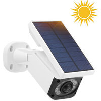 FORNORM Lampada di avvertimento solare impermeabile con telecomando lampada per allarme di sicurezza IP65 ad alta rumorosit/à Lampada di allarme solare