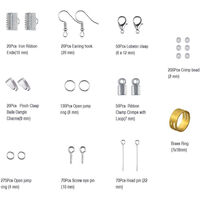 GLAITC Kit di Accessori per Gioielli Fatti a Mano,Forniture di Fabbricazione di Gioielli Set di Perline e creazione di Gioielli per Fabbricazione di Riparazione di Gioielli Forniture Artigianali DIY 