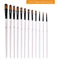 Set di 10 pennelli professionali per pittura ad acquerello olio e acrilico 4-Pack AOOK 