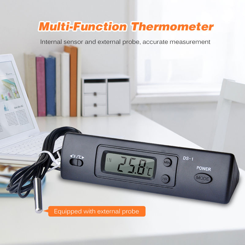 Vococal Mini-Indoor-Fahrzeug-LCD-Digitalanzeige Zimmer Thermometer Auto Auto Temperaturmessgerät mit Saugnapf 