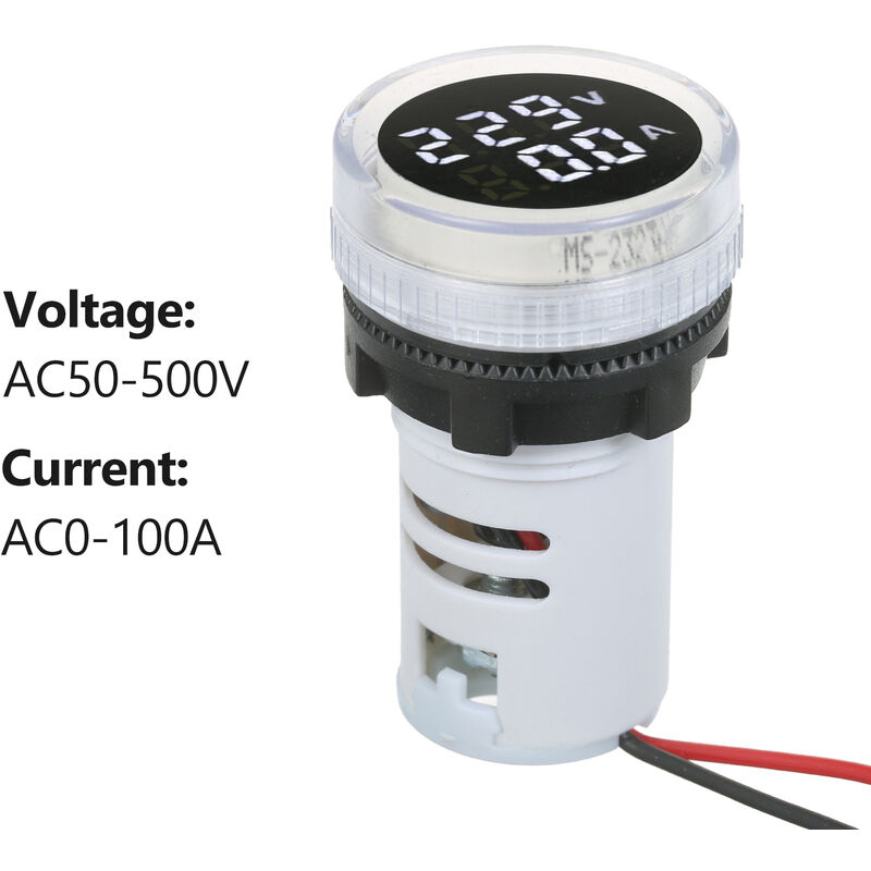 1x AC 100A Digitalanzeige Amperemeter Strommesser Tester Mini Zylindrisch 