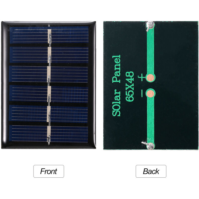 Decdeal Solarmodul Solarpanel Solarzelle 0.3 W 3V Polykristallines Wasserdicht Tragbar für Spielzeug Lichtlampe Lüfter Gartenpumpe 