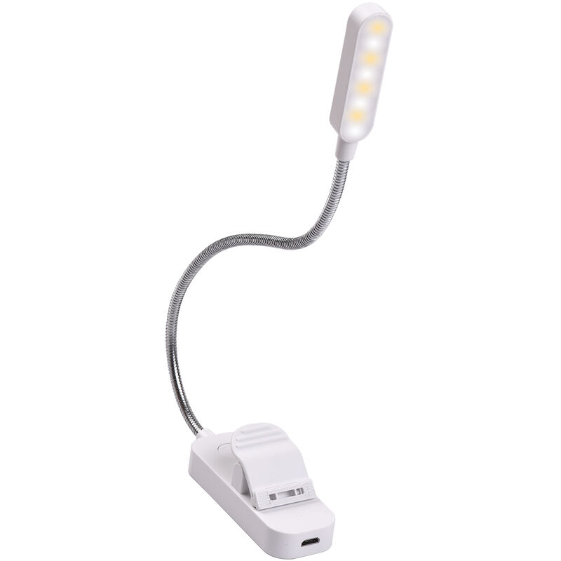 LED USB Clip Auf Lesen Buch Licht Helligkeit Wiederaufladbare Schutze Auge E7N5