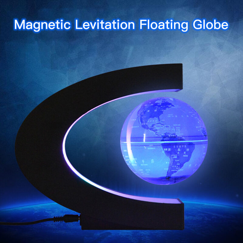 Aibecy 3 Zoll C Geformte Magnetschwebebahn Globus Schwimmende Weltkarte LED