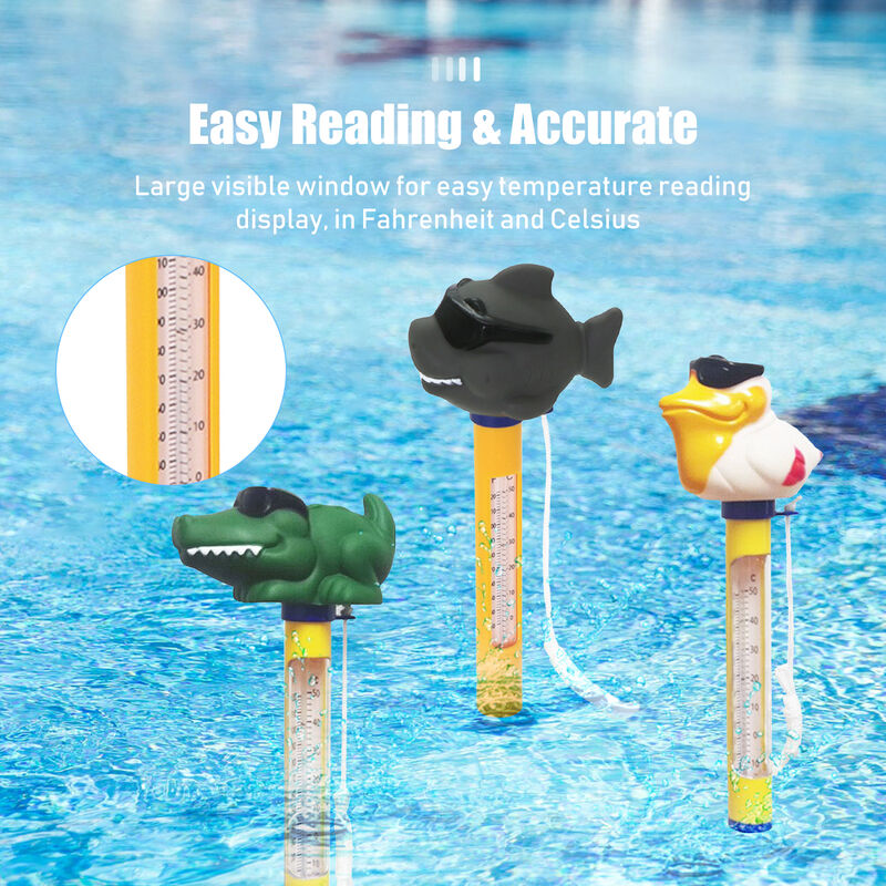 Spas PW TOOLS Schwimmende Pool Thermometer Cartoon Styling Schwimmbadthermometer für Outdoor & Indoor Pools Hot Tubs Aquarien & Fischteiche 