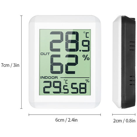 Digitaler drahtloser USB Hintergrundbeleuchtung Thermometer Hygrometer 2019 