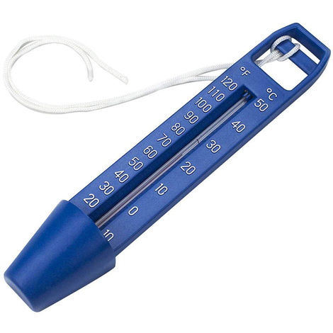 Schwimmringthermometer blau Pool Schwimmbad Poolthermometer Temperaturmessung 