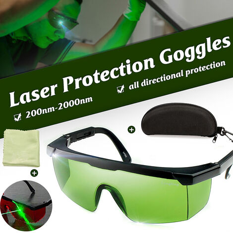Laser Schutzbrille Arbeitsschutzbrille Augenschutzbrille IPL OD+4 200nm-2000nm 