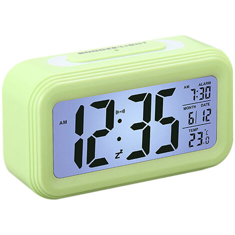 Digitale Alarm Wecker Tischuhr Feuchtigkeit Temperaturanzeige Kalender Uhr 