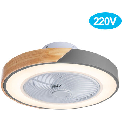 UISEBRT Deckenventilator mit Beleuchtung Moderne LED Deckenleuchte Dimmbar Deckenlampe mit Ventilator & Fernbedienung Lüfterlicht 36W für Wohnzimmer Schlafzimmer Esszimmer 