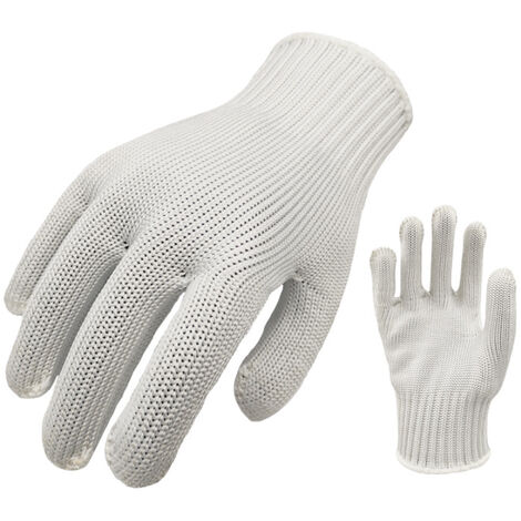 Schnittfeste Handschuhe Rostfreier Stahl Handschuh Level 5 zum Küche L, Rot 